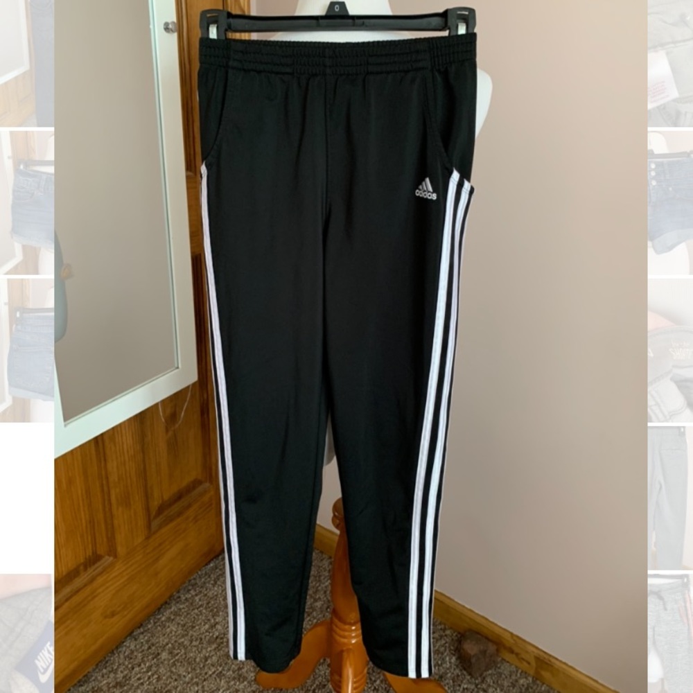 Black track pants from Adidas